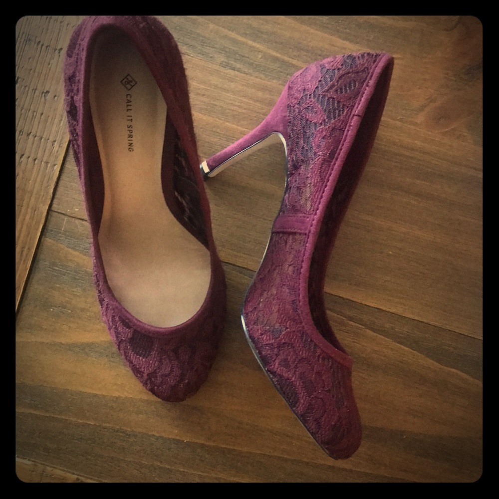 Maroon heels